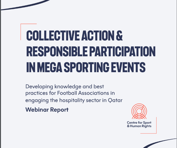 Acción colectiva y participación responsable en mega eventos deportivos: Informe del webinar